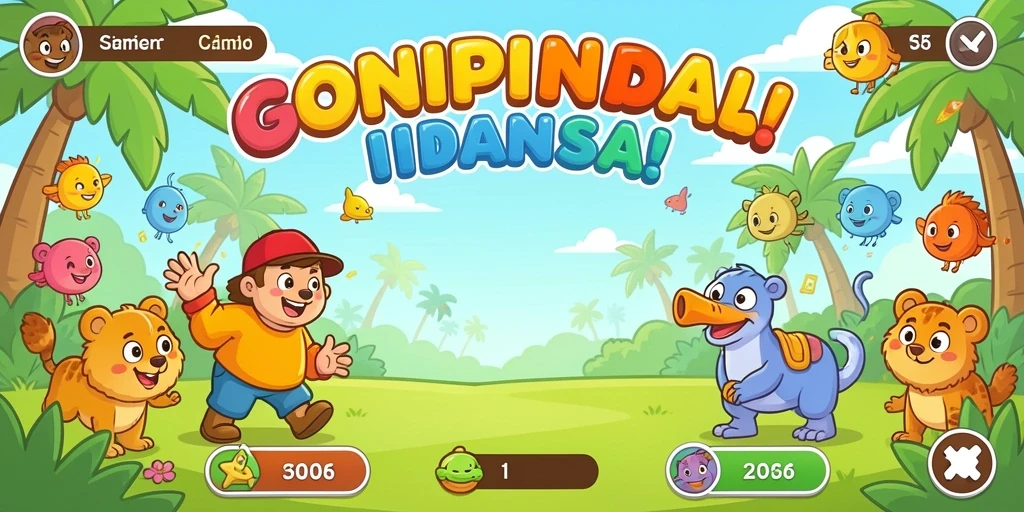 Screenshot dari level baru yang menantang.