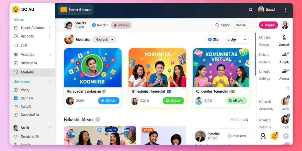 Screenshot menunjukkan interaksi antara pemain dalam komunitas.