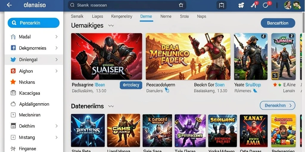 Tampilan permainan kartu yang menegangkan.